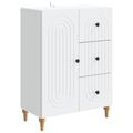vidaXL Servírovacia skriňa Biela 66 x 34,5 x 90 cm Kompozitné drevo
