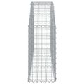 vidaXL Oblúkový gabionový kôš 150x30x60/80 cm pozinkované železo