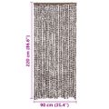 vidaXL Záves proti hmyzu, hnedý a biely 90x220 cm, ženilka