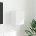 vidaXL TV nástenná skriňa 30 x 31 x 40 cm Biela Kompozitné drevo