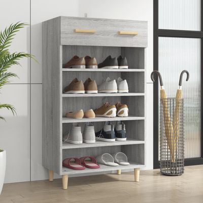 vidaXL Botník sivý dub sonoma 60x35x105 cm spracované drevo