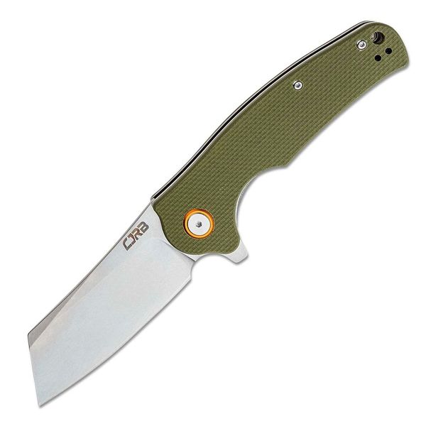 CJRB J1904-GNF Crag Green vreckový nôž 8,7 cm, Stonewash, zelená, G10