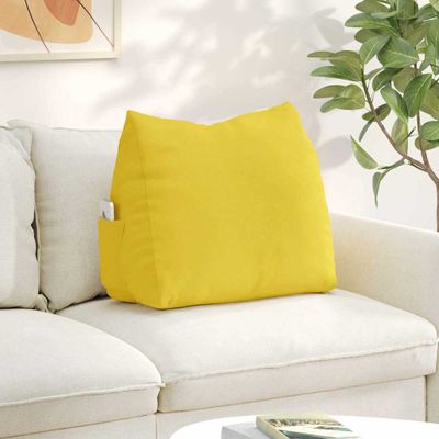 vidaXL Poduška na chrbát Svetložltá 60 x 20 x 50 cm látka