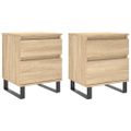 vidaXL Nočné stolíky 2 ks dub sonoma 40x35x50 cm kompozitné drevo