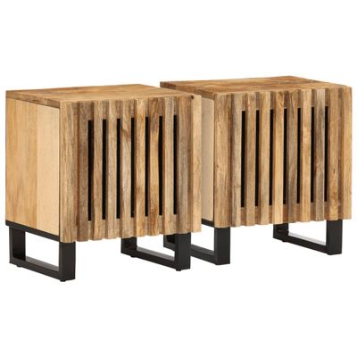 vidaXL Nočné stolíky 2 ks 40x34x46 cm surové masívne mango