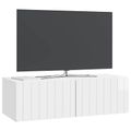 vidaXL Nástenná TV skrinka 98 x 41 x 30 cm Biela s vysokým leskom