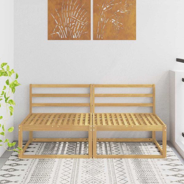 vidaXL Záhradná stredná sedačka Biela 158 x 83 x 73 cm