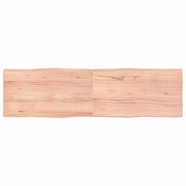 vidaXL Stolová doska svetlohnedá 180x50x(2-4)cm ošetrený masív hrany