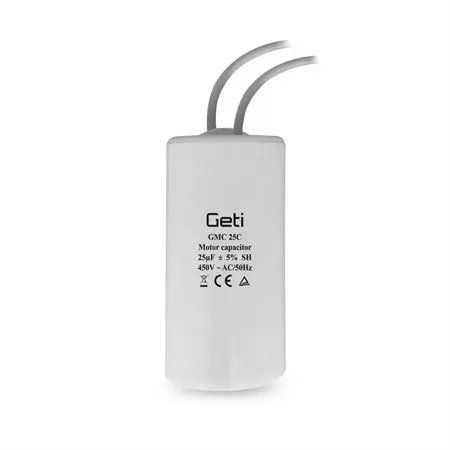 Kondenzátor spúšťový motorový 25 uF 450 V GETI GMC 25C