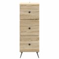 vidaXL Zásuvkový kabinet Dub sonoma 33 x 34,5 x 90 cm Kompozitné drevo