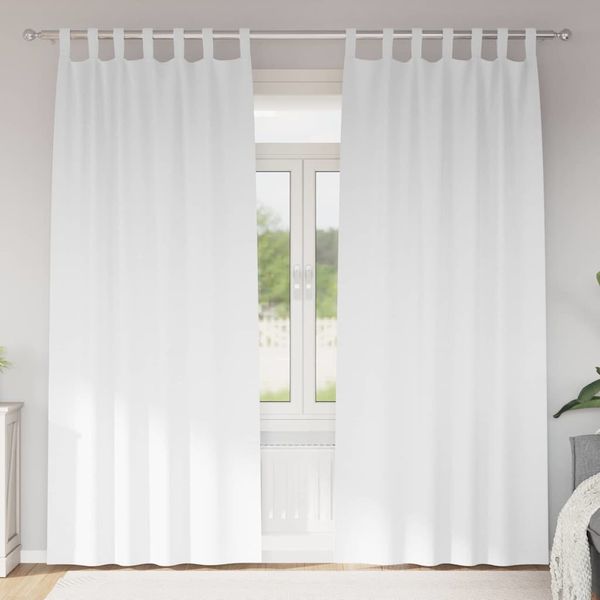 vidaXL Záclony na zatemnenie s krúžkami 2 pcs Čistá biela 225 x 140 cm