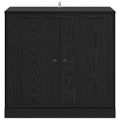 vidaXL Servírovacia skriňa 70 x 35,5 x 67,5 cm Čierny dub