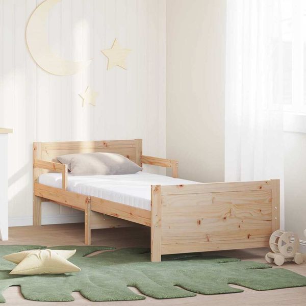 vidaXL Rám postele s rozťahovacou matrací Hnedá 80 x 200 cm