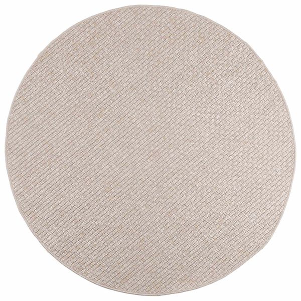 vidaXL Kusové koberce Okrúhly FARO Krémová Ø 120 CM Polyester