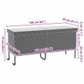 vidaXL Záhradný úložný box s kolieskami čierny 160x55x75 cm polyratan