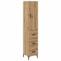 vidaXL Highboard Remeselný dub 34,5 x 34 x 180 cm Kompozitné drevo