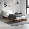 vidaXL Posteľný rám bez matraca dymový dub 75x190 cm kompozitné drevo