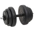 vidaXL Obojručná a jednoručná činka so závažiami 60 kg
