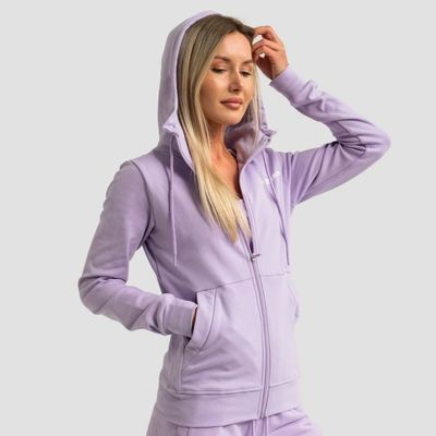 Dámska mikina so zipsom Limitless Lavender - GymBeam, veľkosť XS, veľkosť oblečenia XS