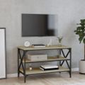 vidaXL TV skrinka dub sonoma 80x40x50 cm spracované drevo
