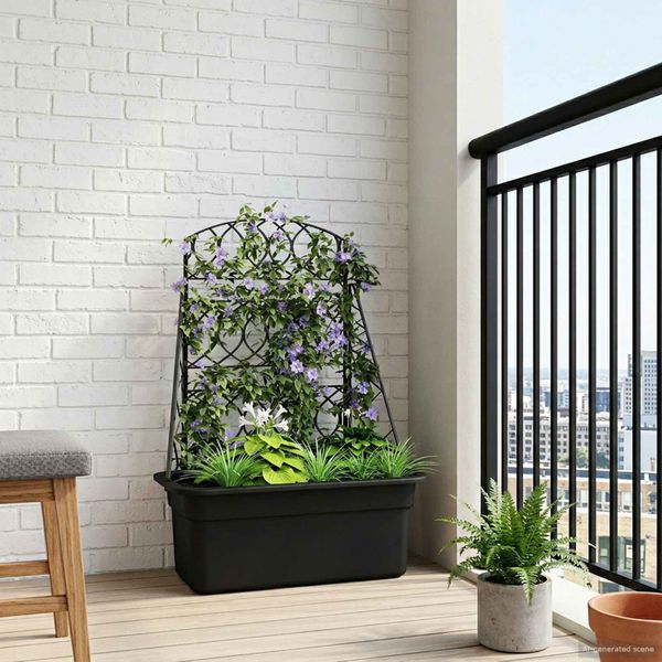 vidaXL Treláž pre rastliny Antracitová 58 x 29 x 78 cm PP