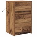 vidaXL Nočný stolík Staré drevo 38 x 34 x 61 cm Kompozitné drevo