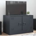 vidaXL TV skrinka antracitová 67x39x44 cm oceľ