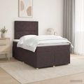 vidaXL Posteľ boxspring s matracom Tmavohnedá 120 x 190 cm Látka