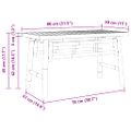vidaXL lavička Hnedá 80 x 38 x 45 cm Bambus