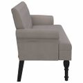 vidaXL Lavička s operadlom sivohnedá 120x62x75,5 cm látka
