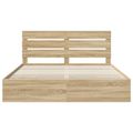 vidaXL Rám postele Sonoma dub 200 x 200 cm Inžinierske drevo