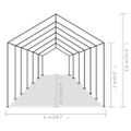 vidaXL Párty stan, PE 6x12 m, sivý
