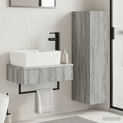vidaXL Sada kúpeľňového nábytku 2 ks Sivý Sonoma 33 x 34,5 x 100 cm