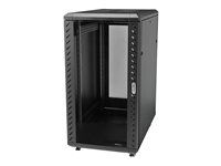 Startech 25U Network Rack Cabinet on Wheels - 36in Deep - Portable 19in 4 Post Network Rack Enclosure for Data & IT Computer Equipment w/ Casters (RK2536BKF) - Rozvádzač stojanový - 25U
