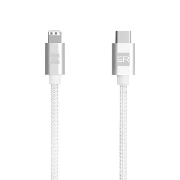 ER POWER kábel USB-C/Lightning 120cm biely