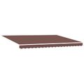 vidaXL Ručný rám markízy s LED Hnedá a biela 4 x 2 m