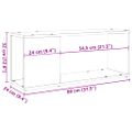 VidaXL TV skrinka Old Wood 80x24x32cm Engineered Wood