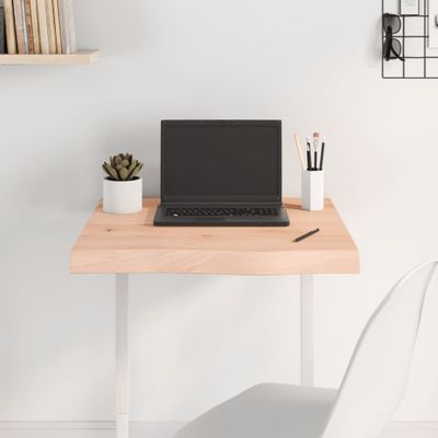 vidaXL Stolová doska 60x60x(2-6) cm neošetrený dubový masív