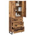 vidaXL Highboard 2 ks Staré drevo 69,5 x 34 x 180 cm