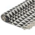 vidaXL Kilim koberec čierno/biely 160x230 cm bavlnený vzorovaný