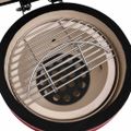 vidaXL 2 v 1 Kamado gril s udiarňou keramika 56 cm červený