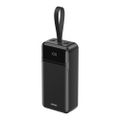 BWOO 65W power bank 30000 mAh 2x USB-A, 1 x USB-C s LCD displejom, čierna