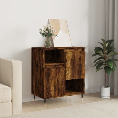 vidaXL Komoda dymový dub 60x35x70 cm spracované drevo