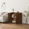 vidaXL Komoda dymový dub 80x33x70 cm spracované drevo