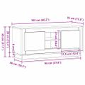 vidaXL TV skrinka 102 x 35 x 45 cm Remeselný dub Kompozitné drevo