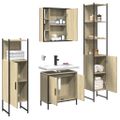 vidaXL 4-dielna sada kúpeľňových skriniek dub sonoma kompozitné drevo