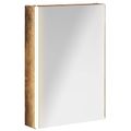 vidaXL Kúpeľňová zrkadlová skrinka Dymová dub 43 x 11,5 x 60,5 cm