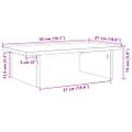 vidaXL Stojan na monitor betónový 50x27x15 cm kompozitné drevo
