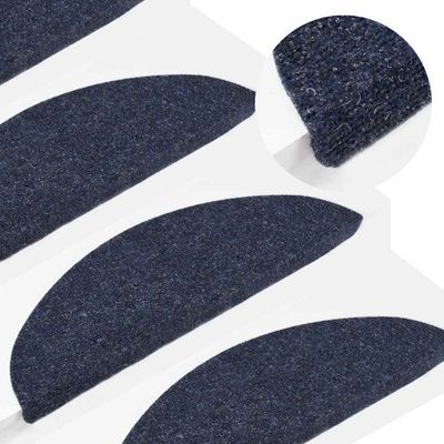 vidaXL Samolepiace nášľapy na schody 15 ks 56x17x3 cm modré