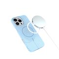Trblietavé tenké Mag puzdro pre iPhone 16 6,1" modrá